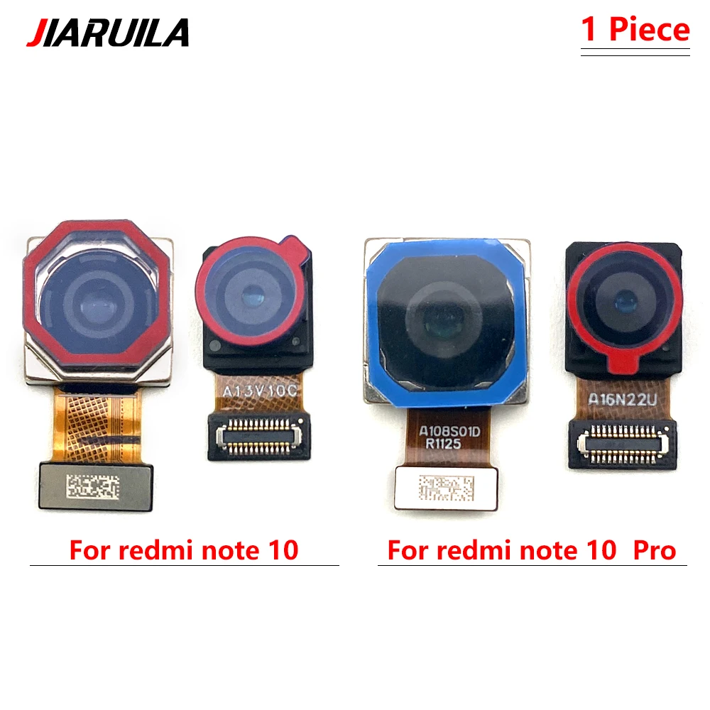 10Pcs，NEW Tested Front Small Facing Camera With Back Rear Camera Module Flex Cable For Xiaomi Redmi Note 10S 10 Pro 10T 10 5G