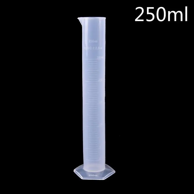 250ml Plastic Measuring Cylinder Laboratory Test Graduated Tube tool