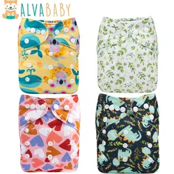 U Pick ALVABABY Cloth Diaper with 1pc Insert Eco-friendly Modern Cloth Nappy for Baby 3-15kg with 1pc Microfiber Diaper Insert