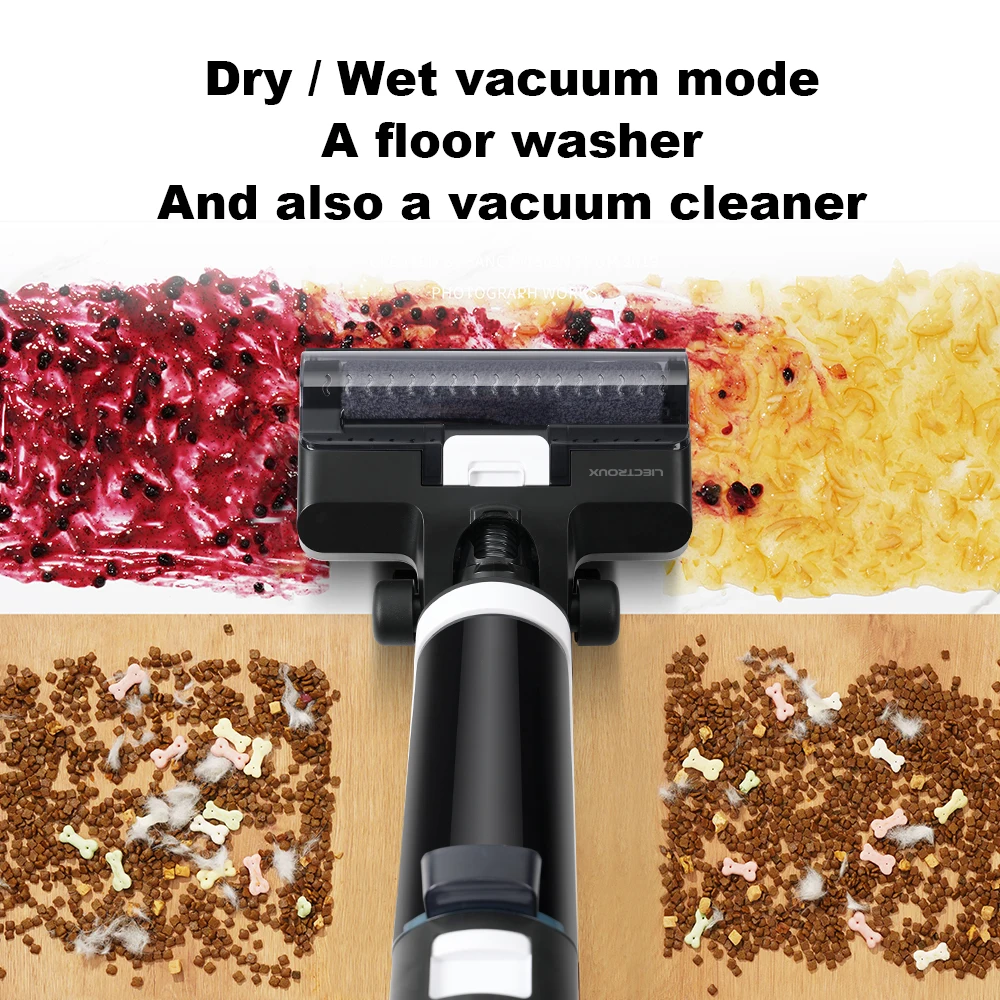 Liectroux i7 Pro Cordless Vacuum Cleaner for Wet And Dry Cleaning, Smart Washing for Home Multi Surface Floor,14Kpa, Self-drying