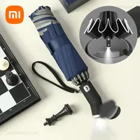 Xiaomi Smart Rotating Automatic Umbrella Multi Functional Flashlight Reflective Stripe Reverse Windproof Rainproof UV Resistant