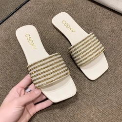 Luxury Brand Women's Slippers Flat Anti Slip Outdoor Open Toe Beach Women's Sandals Sexy Fashion Design Slip on Women's Shoes