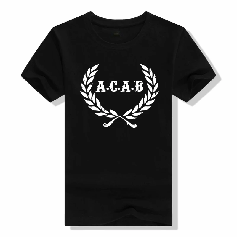 

Модная футболка в стиле Харадзюку для футбола Acab A C A B, футболка унисекс для футбола, Мужская футболка с принтом, хлопковая забавная Пляжная футболка с коротким рукавом