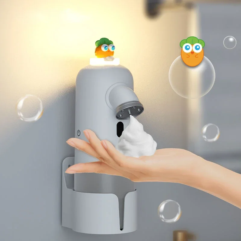 

Автоматический USB перезаряжаемый пенящийся бесконтактный портативный детский дозатор жидкого мыла без рук для ванной комнаты, кухни, 350 мл, детский