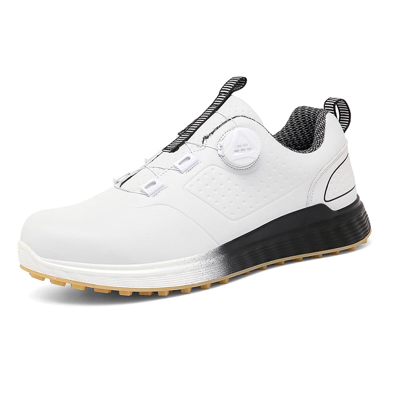 

Four Seasons Golf Shoes for Men Quick Lacing Low Top Golfer Footwear Comfortable Womens Golf Sneakers Grass Walking Sneakers