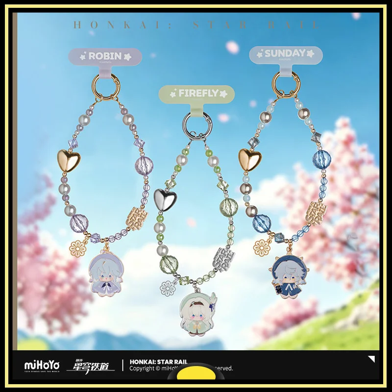Honkai Star Rail Keychain Phone Strap Peripheral Products Topaz‌ Argenti‌ Robin Firefly Keychain Four Seasons Series Original