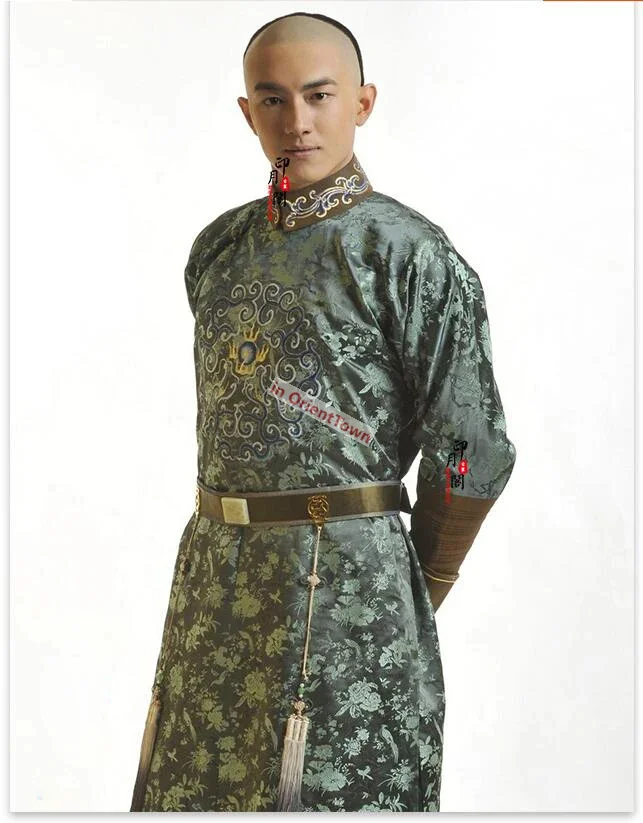 فيلم تلفزيوني التنين رداء سلالة تشينغ ثوب المحكمة رجل الإمبراطور عرض مسرحي المسرح زي مانشو الأمير الملابس رداء إمبراطوري #6