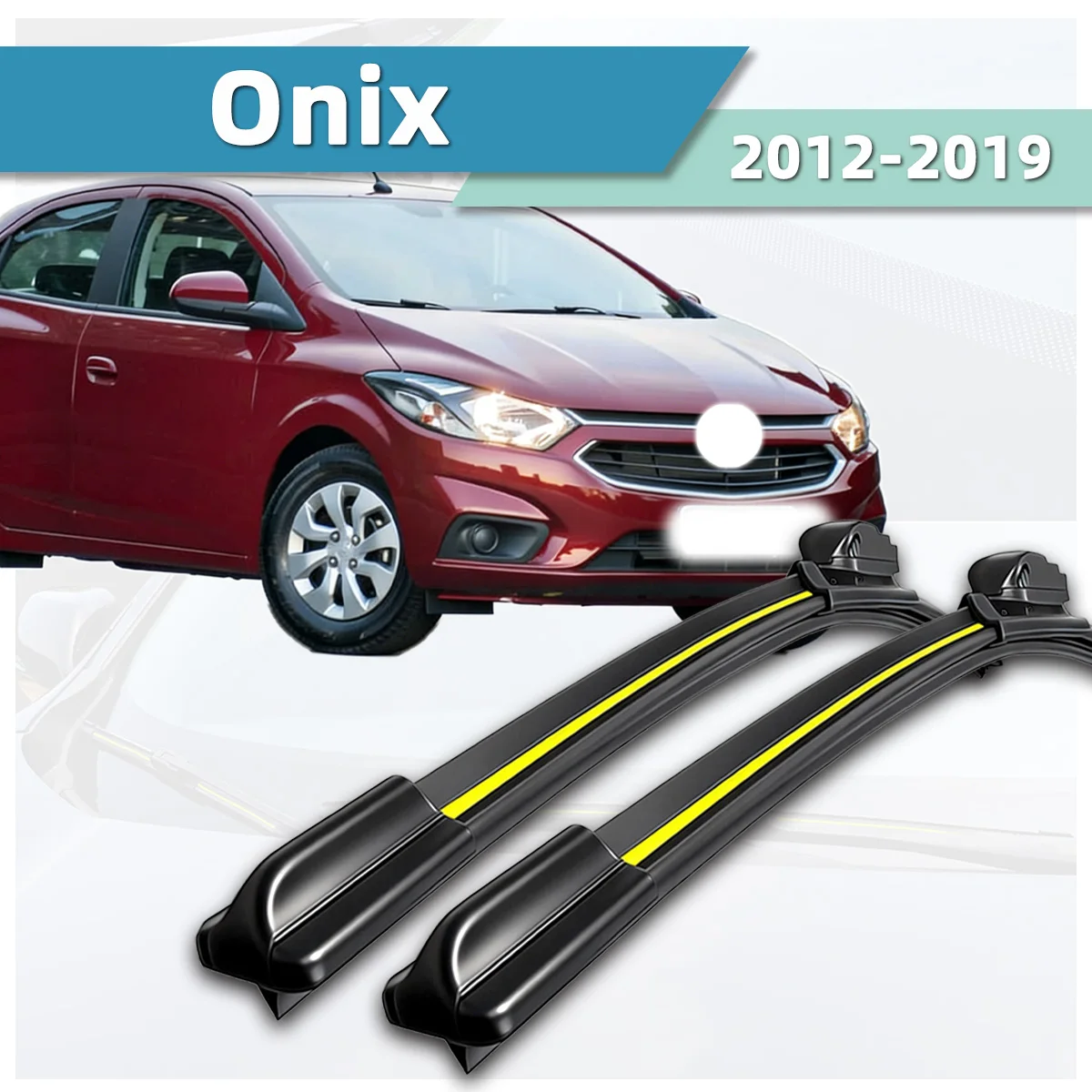 Passend für Chevrolet Onix (2012-2019) Scheibenwischerblatt aus Naturkautschuk, geräuschlos, ohne Gestänge, für Windschutzscheiben, Autoteile