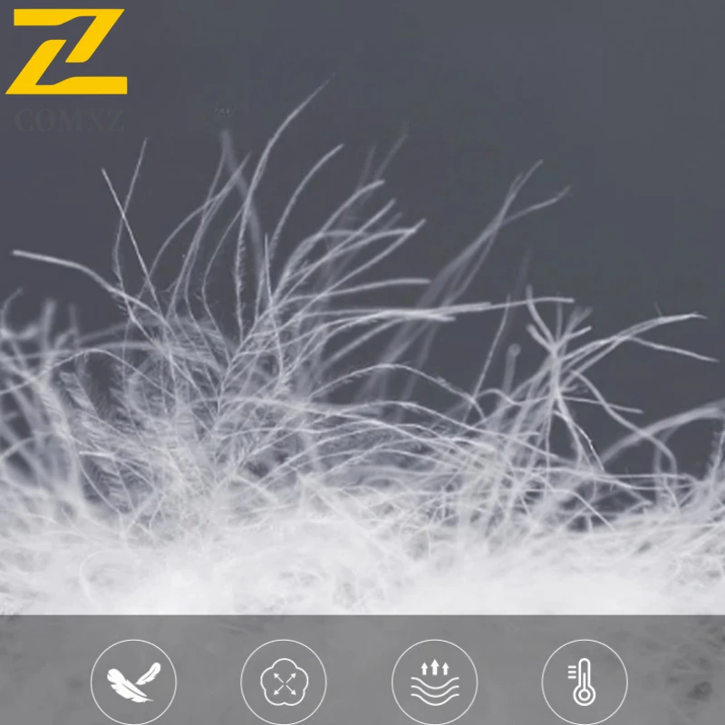 COMXZ Men Long Down Jacket Fashion Hooded Outdoor Mountaineering Windproof Warm Parka Casual Travel Lightweight Padded Jacket