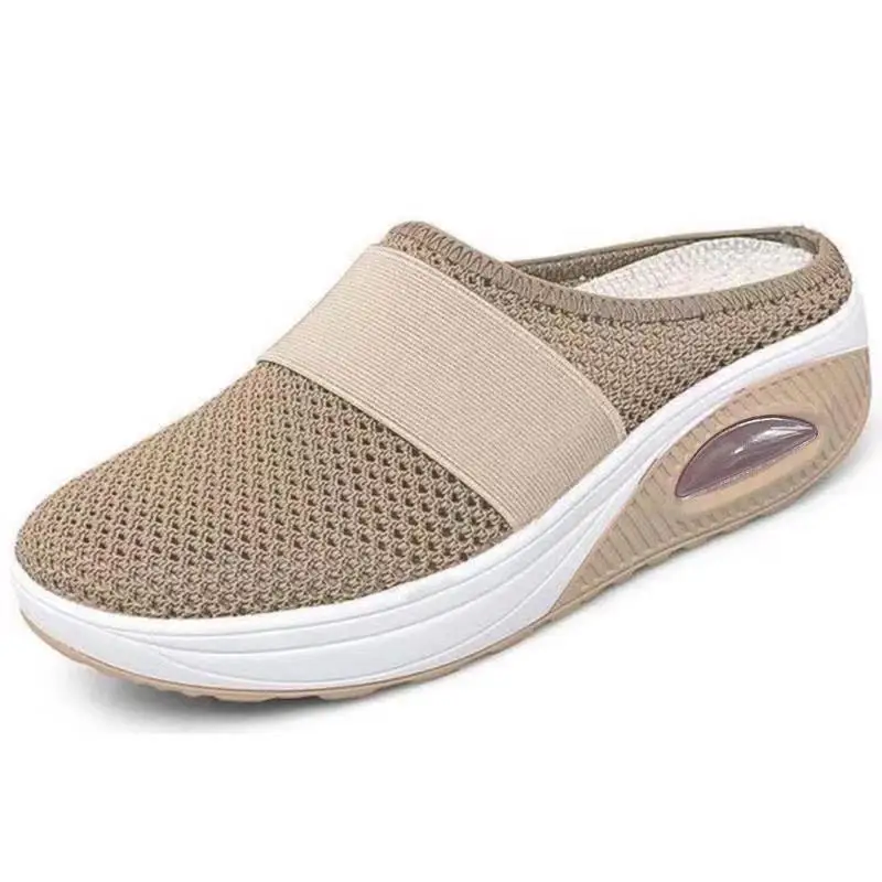 Sandalias informales con plataforma antideslizante para mujer, zapatos ortopédicos transpirables para caminar al aire libre, zapatillas para diabéticos