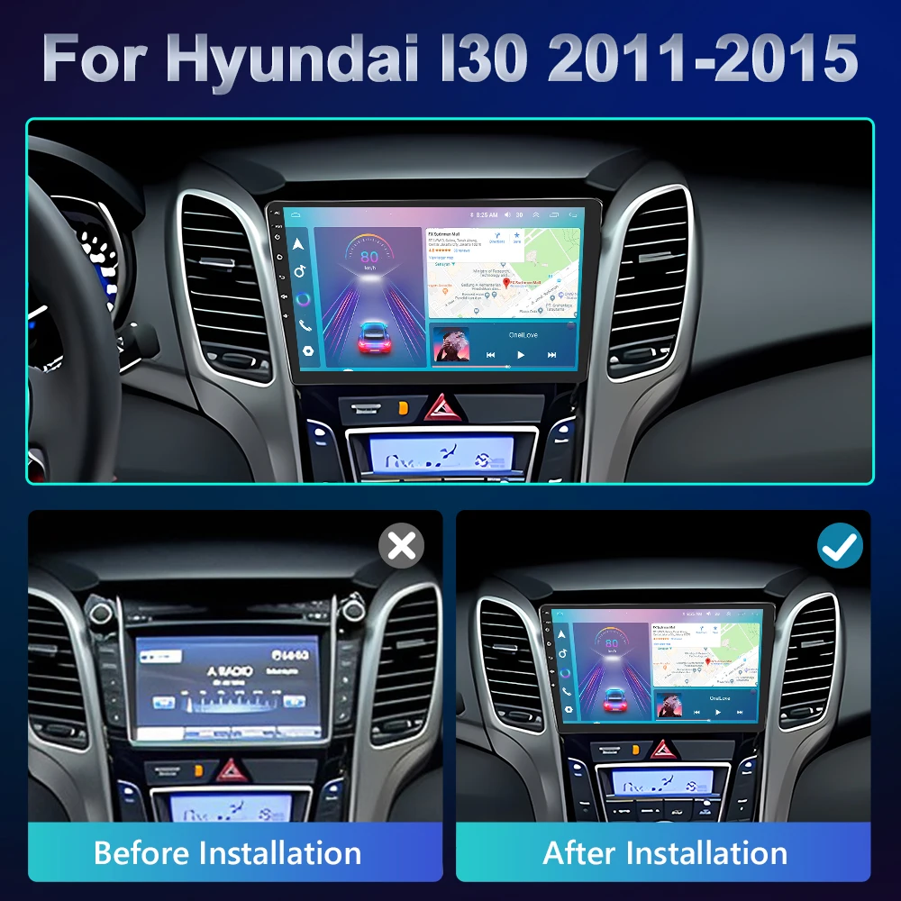 Podofo 4G WIFI أندرويد راديو السيارة التلقائي لشركة هيونداي I30 2011-2015 اللاسلكية Carplay نظام تحديد المواقع والملاحة سيارة مشغل وسائط متعددة DSP FM/RDS