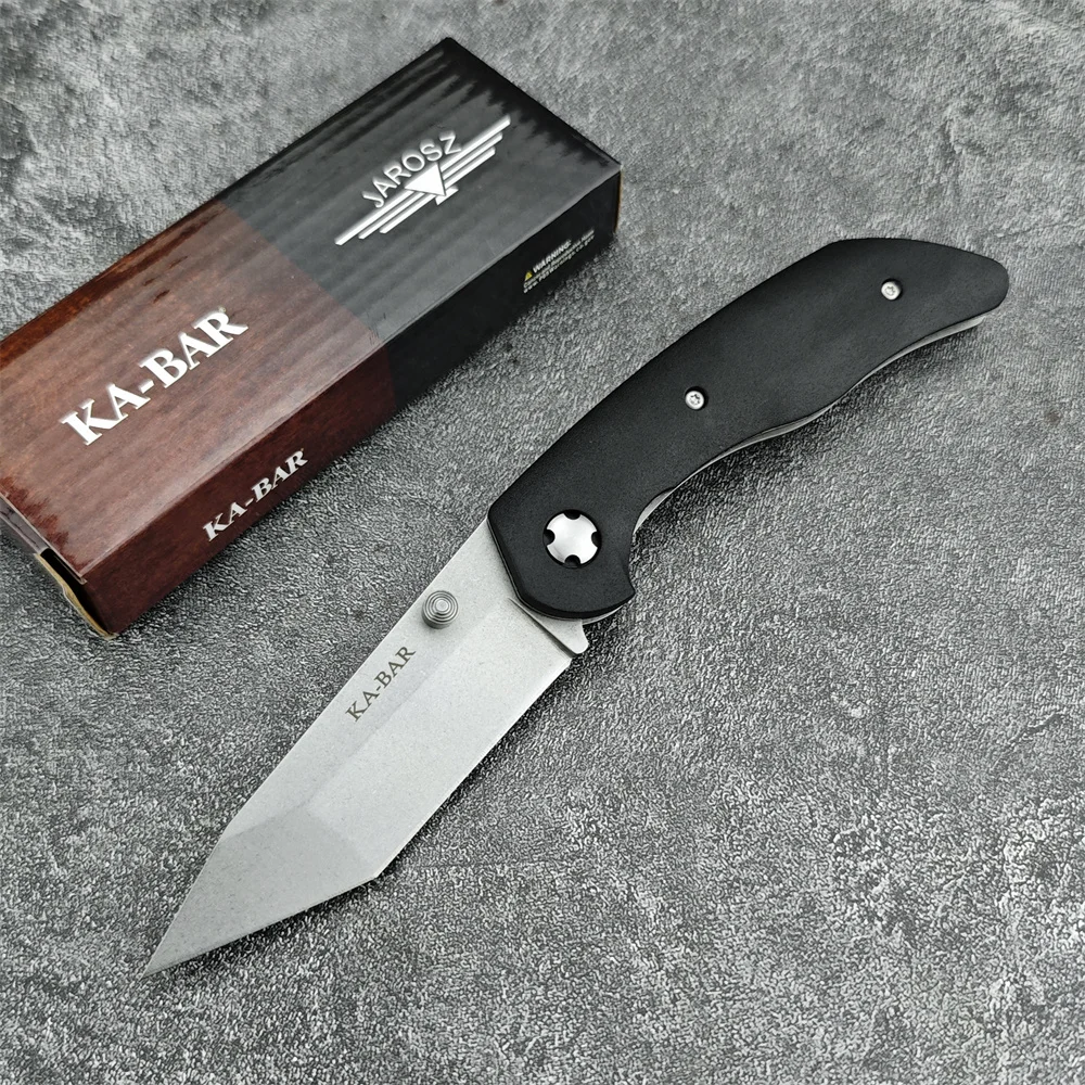 Kabar 7506 Tanto Knife Folding Pocket Tools 440C Blade Nylon Fiber Handles Self Defense Tools Camping Hunting Knives