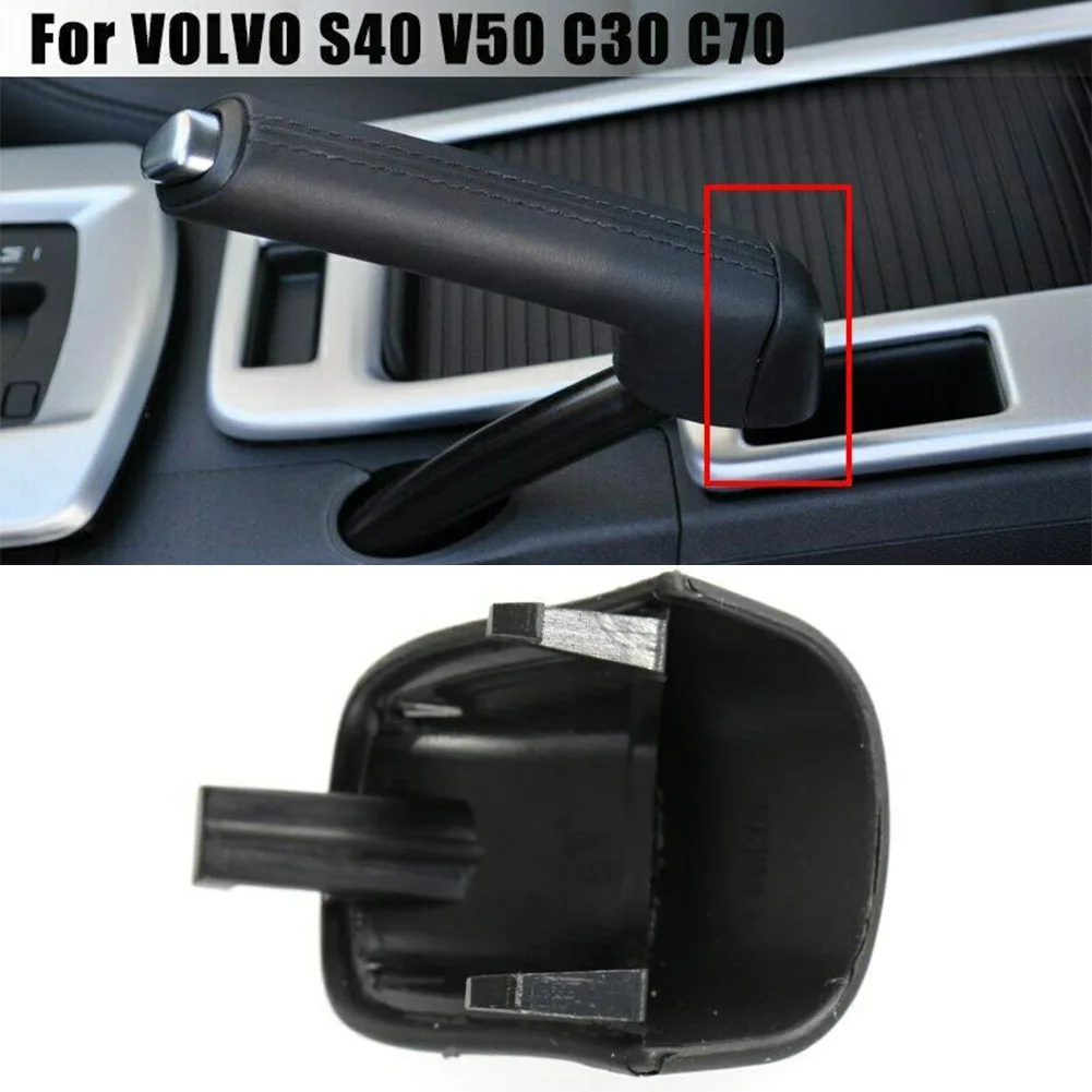 Handbrake Handle Lever Cover For VOLVO S40 V50 C30 C70 Rubber+ABS Plastic Handbrake Handle Lever Cover
