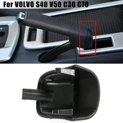 Handbrake Handle Lever Cover For VOLVO S40 V50 C30 C70 Rubber+ABS Plastic Handbrake Handle Lever Cover