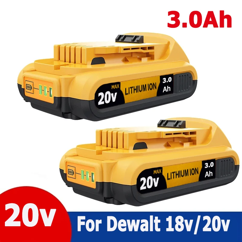 

20V 3Ah DCB203 Li ion Battery Replacement for DeWalt 18v 20Volt Max Lithium Ion Batteries DCB206 DCB205 DCB204 DCB200Power Tools