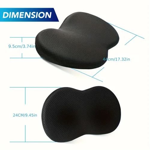 Imagen 2 del producto 1 cojín para asiento de coche, almohadilla de soporte para espalda baja de coche de espuma viscoelástica multiusos para almohada de soporte Lumbar del conductor para alivio del dolor de espalda del coche