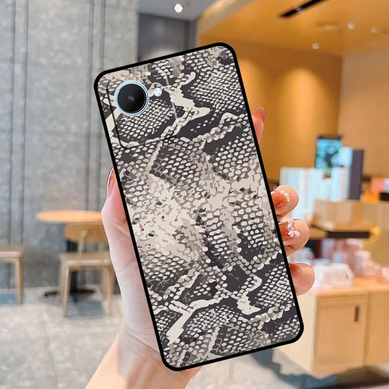 كوبرا بيثون جلد الثعبان ل Realme C75 C71 C55 C53 C67 C61 C33 C63 C51 C65 GT7 Pro 10 11 12 13 14 15 Pro Plus #6