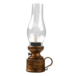 Vintage 80s Old-fashioned Lamp LED Candle Flickering Warm Light Home Decor Electronic Candle Lamp