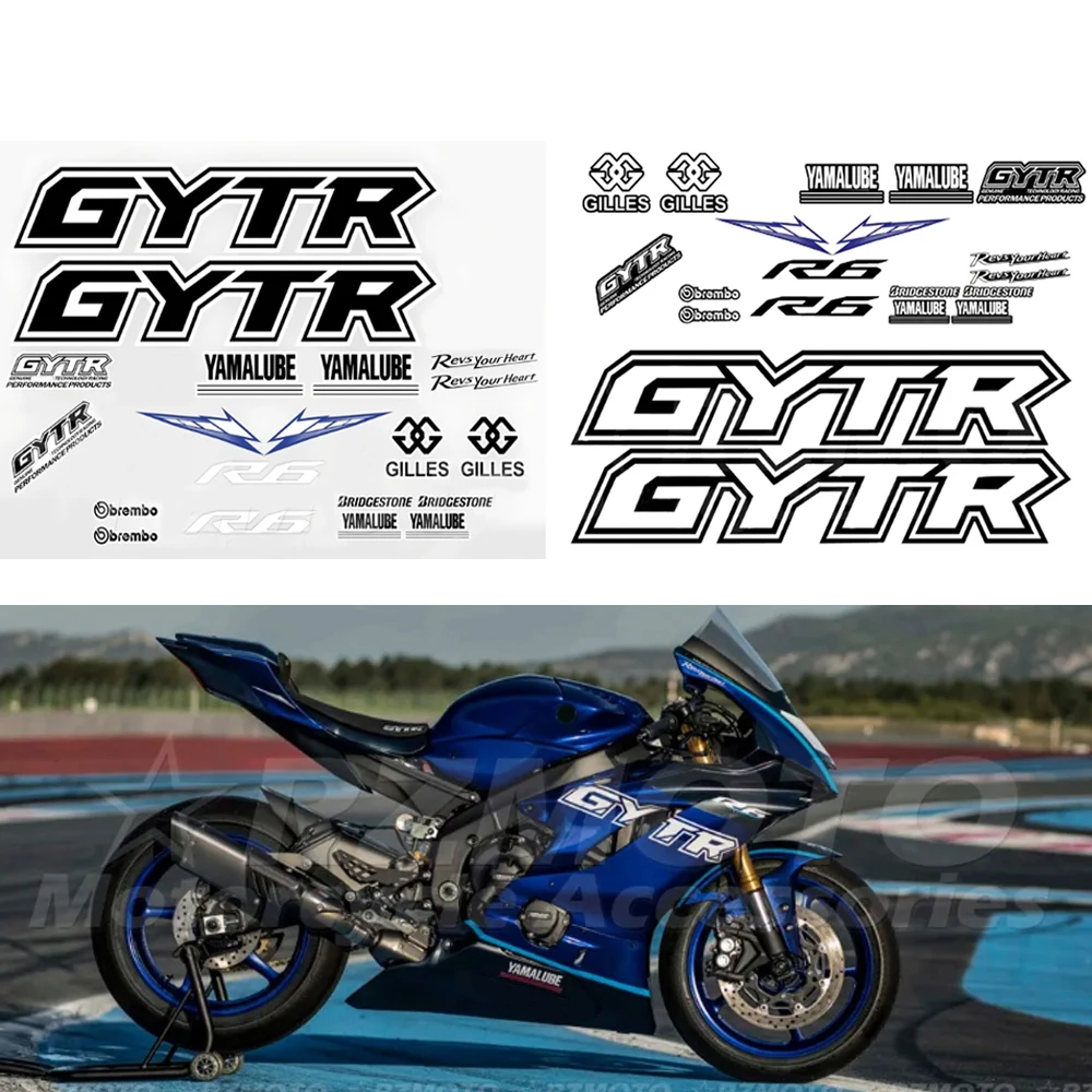 For YAMAHA YZF-R6 YZF R6 GYTR Motorcycle Parts Fairing Sticker Full Vehicle Reflective Waterproof Sticker Kit