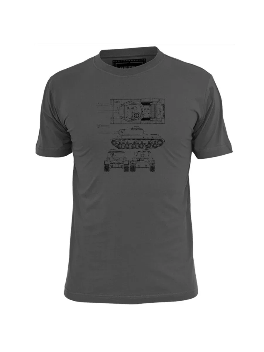Soviet Union IS 2 Stalin Tank Blueprint T-Shirt. Summer Cotton Short Sleeve O-Neck Mens T Shirt New S-3XL