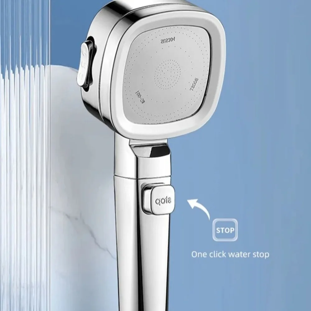 

Ручной душ высокого давления, 1 шт., экономия воды, 3 режима, распылитель для массажа воды, квадратная регулируемая насадка для душа для дома