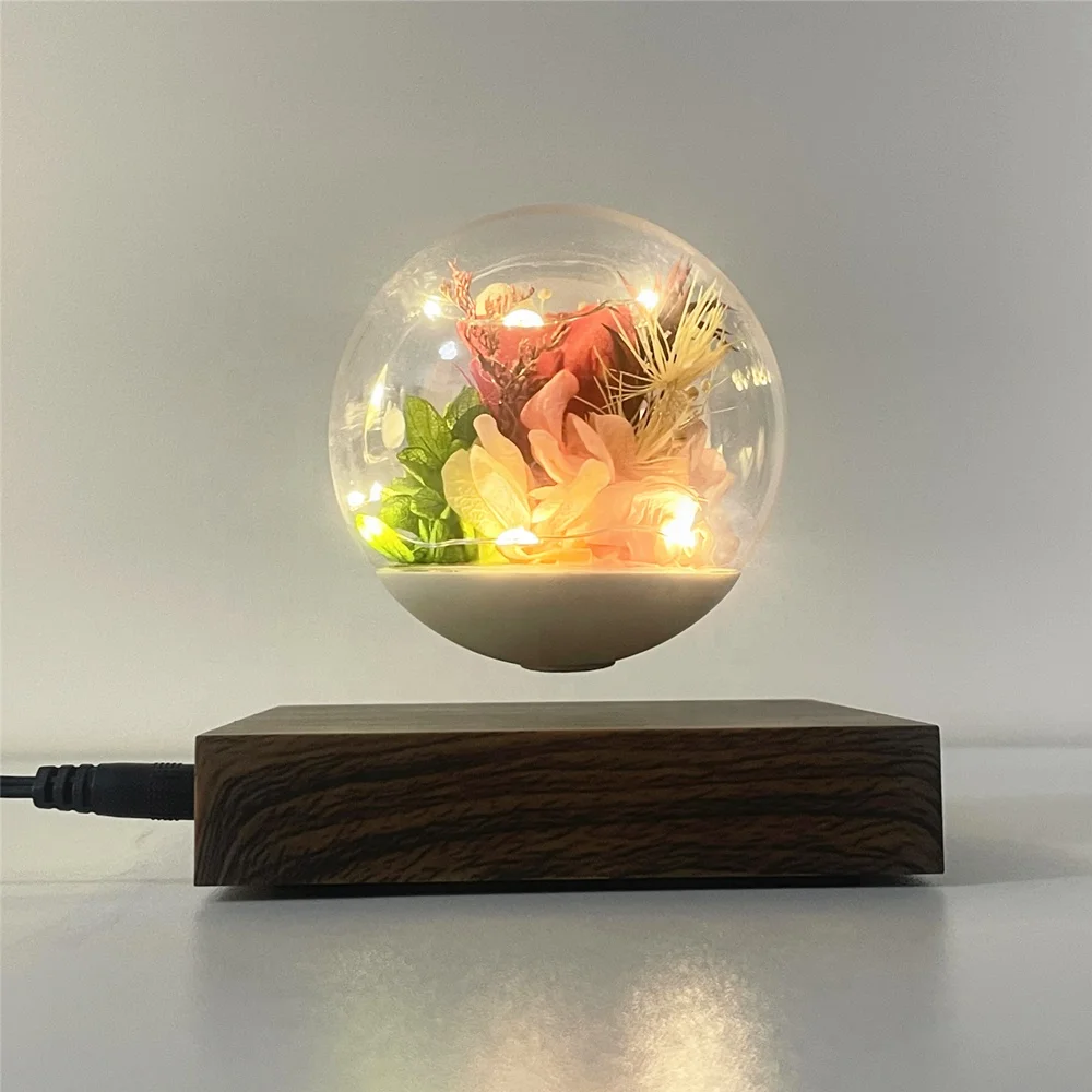 HCNT Levitating Lamp LED Bulb Flower Rose Floating Light Floating Flower Lamp Birthday Gift Personalized Gift