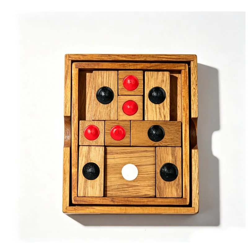 Classical HuaRongDao Puzzle Sliding Block Puzzles Wooden Brain Teasers for Adults Kids IQ Logic Training Educational Toys view 4