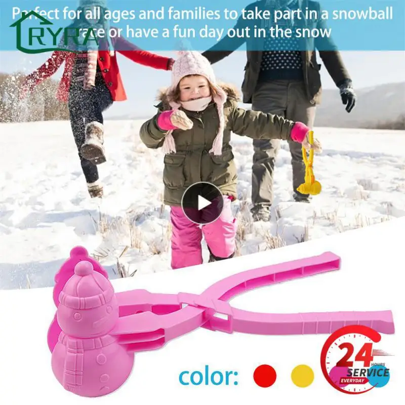 Snowman Duck Dinosaur Shape Snowball Maker Clip Tong Kid Winter Outdoor Funny Snow Sand Mold Snowball Fight Sport Toy