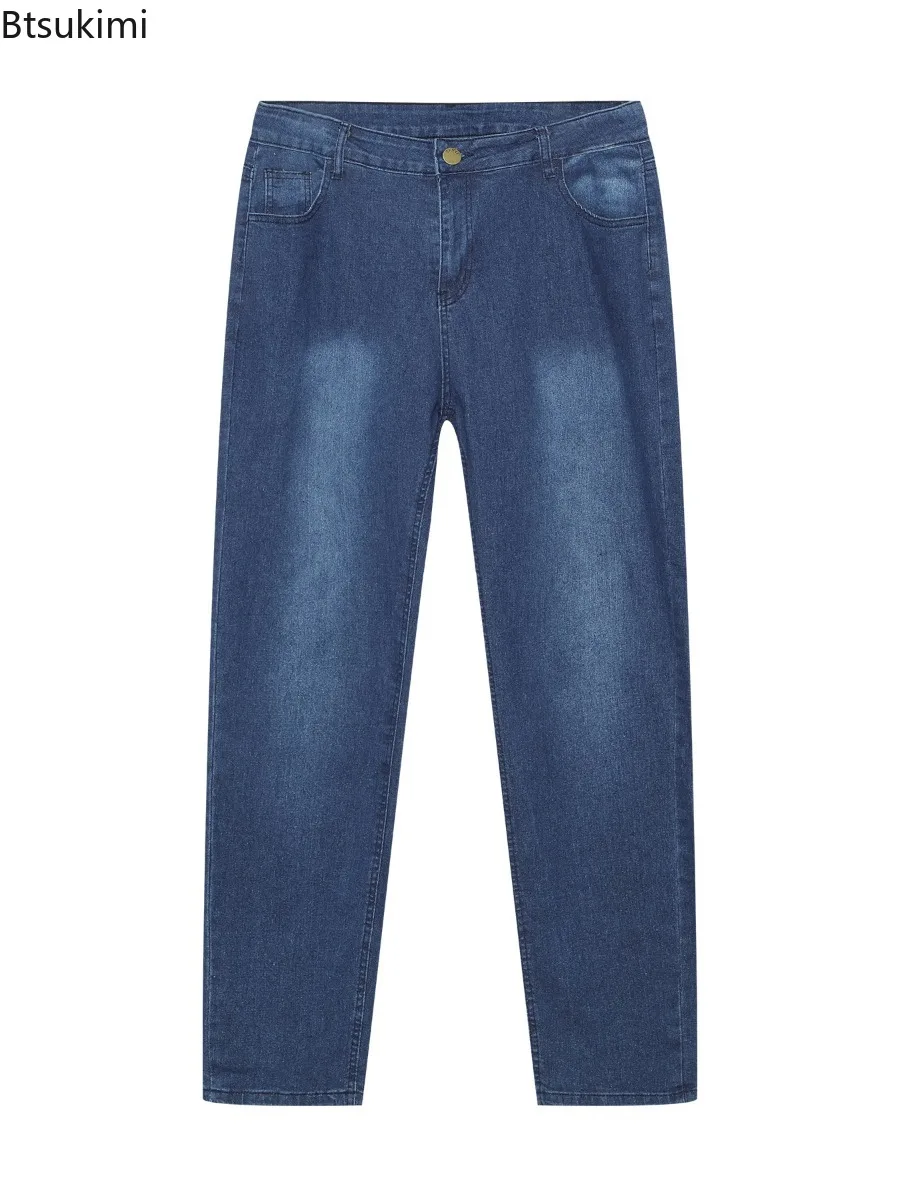 2025 Street Fashion Men Black Jeans High Quality Elastic Slim Ripped Jeans Casual Vintage Men's Basic Small Feet Denim Trousers