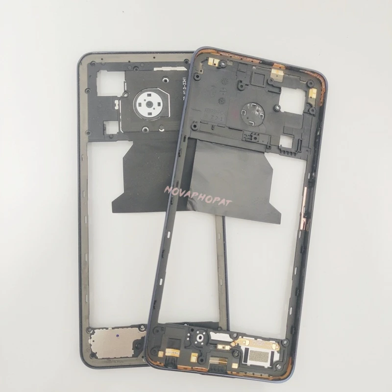 Back Battery Cover Rear Panel Door Housing For Infinix Hot 40i X6528 X6528B Middle Frame Case Bezel Plate Side Volume Button