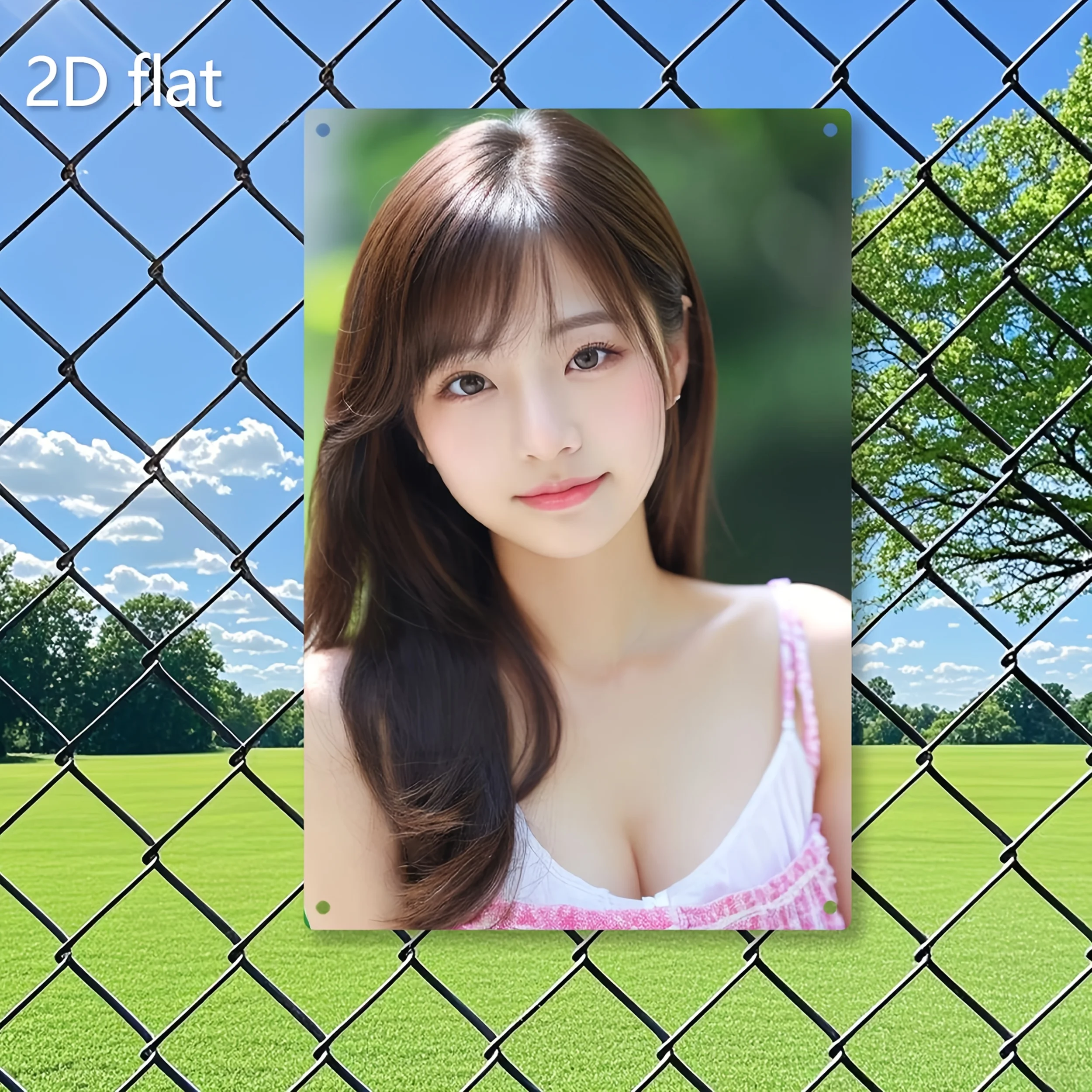 

Smiling Woman Metal Wall Art Vintage Tin Sign Home Decor