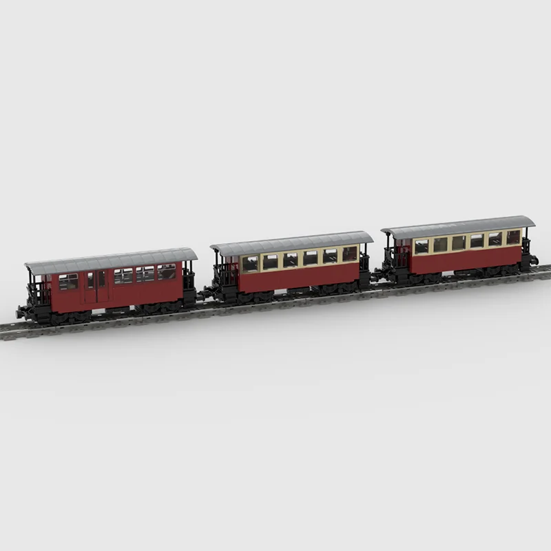 1429 peças moc diy educação blocos de construção treinadores do harzer schmalspurbahnen hsb, brinquedo de construção criativo para crianças e adultos