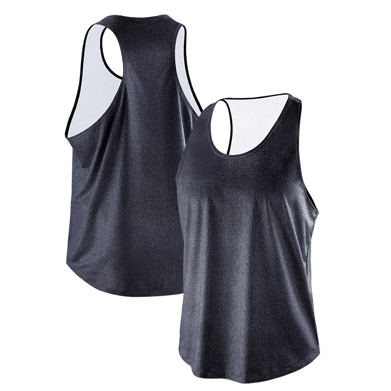 Beach Tank Top Men Sleeveless Shirts Running Sweatshirts Musculation Fitness Singlet Male Powerlifting Tracksuit Breathable Vest image 2