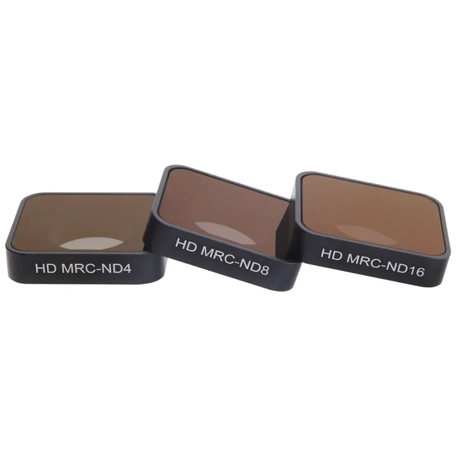 Juego de filtros de densidad neutra para Cámara de Acción GoPro Hero 5, 6, 7, accesorios de lente, UV, CPL, ND 4, 8, 16, negro, 6/7