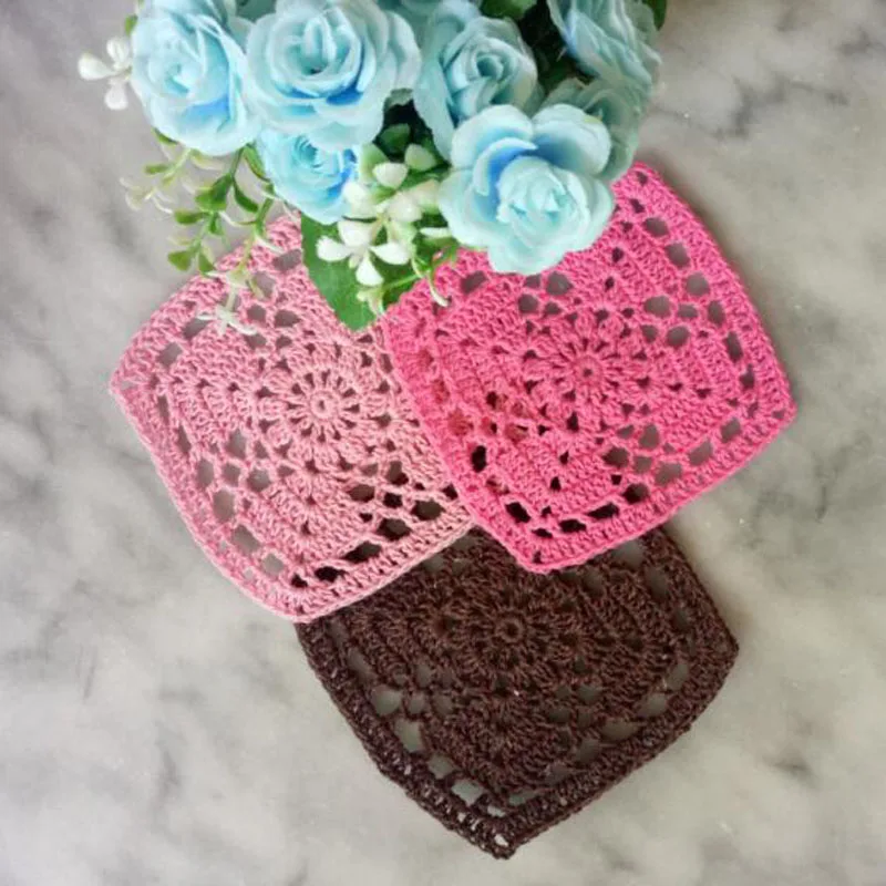 Elegant Handmade flower cotton table place mat pad Cloth crochet placemat coaster doily kitchen Table decoration and accessories