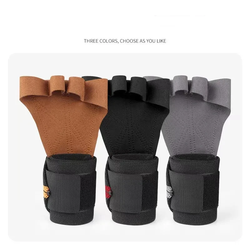 Fitness Gloves Horizontal Bars for Back Training Grip Strength for Men and Women Palm and Wrist Protection Auxiliary Straps