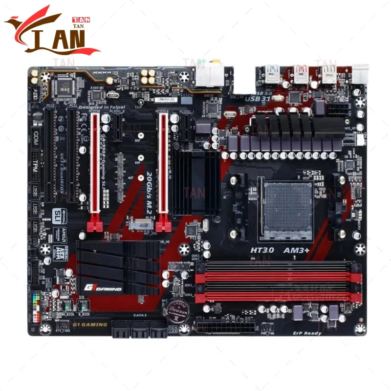 85% nueva, Placa Base Gigabyte GA-990X-GAMING SLI 990X 64GB Socket AM3+ DDR3 ATX, 100% Probada, Envío Rápido TT
