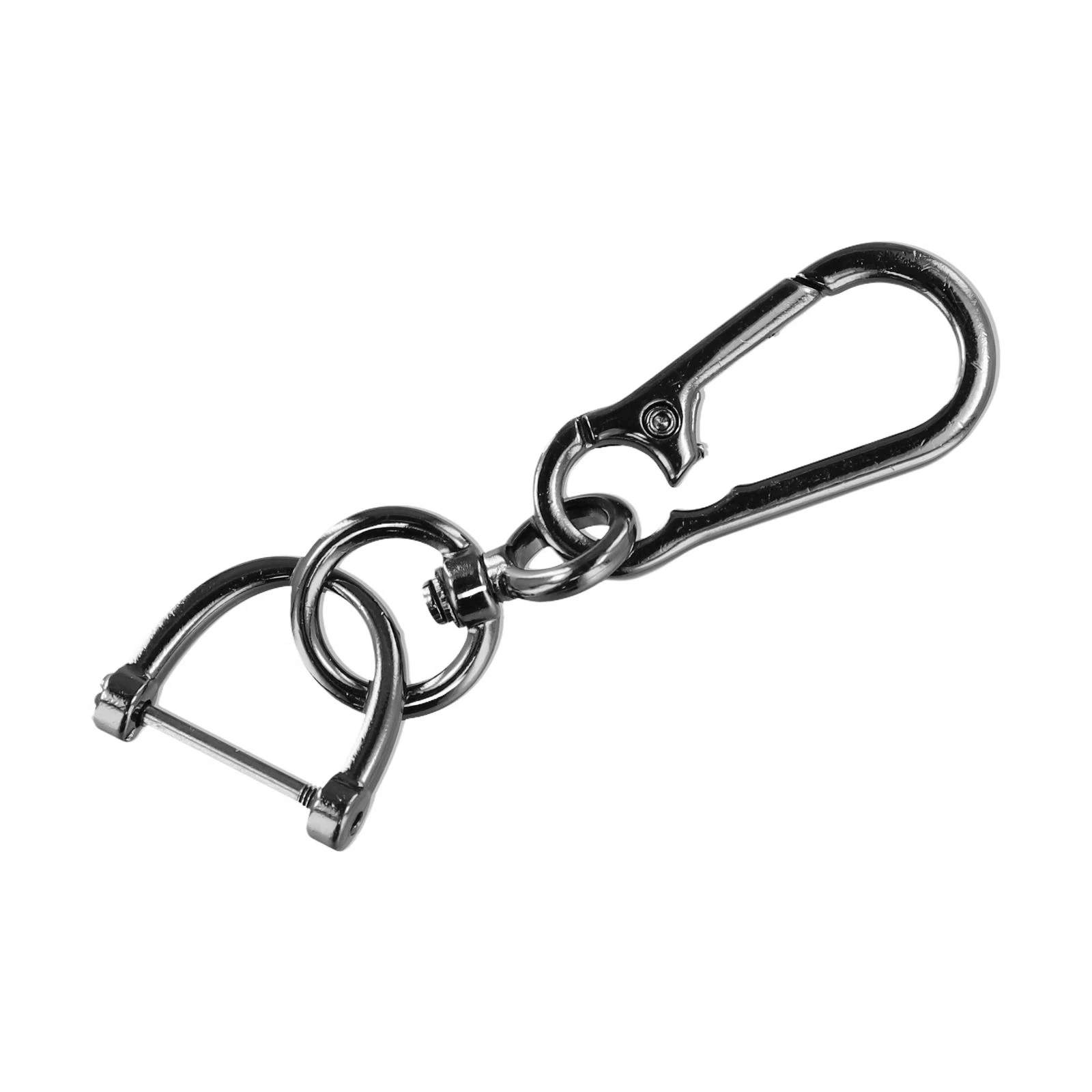 1×Keychain Modern And Practical Metal Car Keychain With 8 Shapes Buckle And Horseshoe Buckle Perfect For Everyday-Use