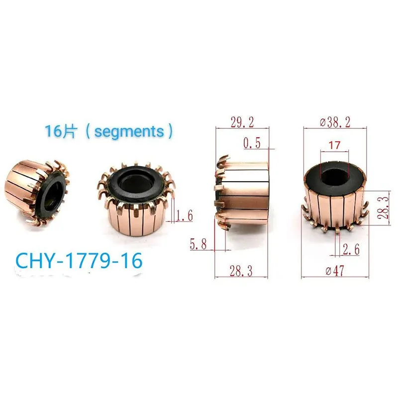 38.2*17*28.3*16P Rectifier Reverser Copper Head Chy-1779-16-17