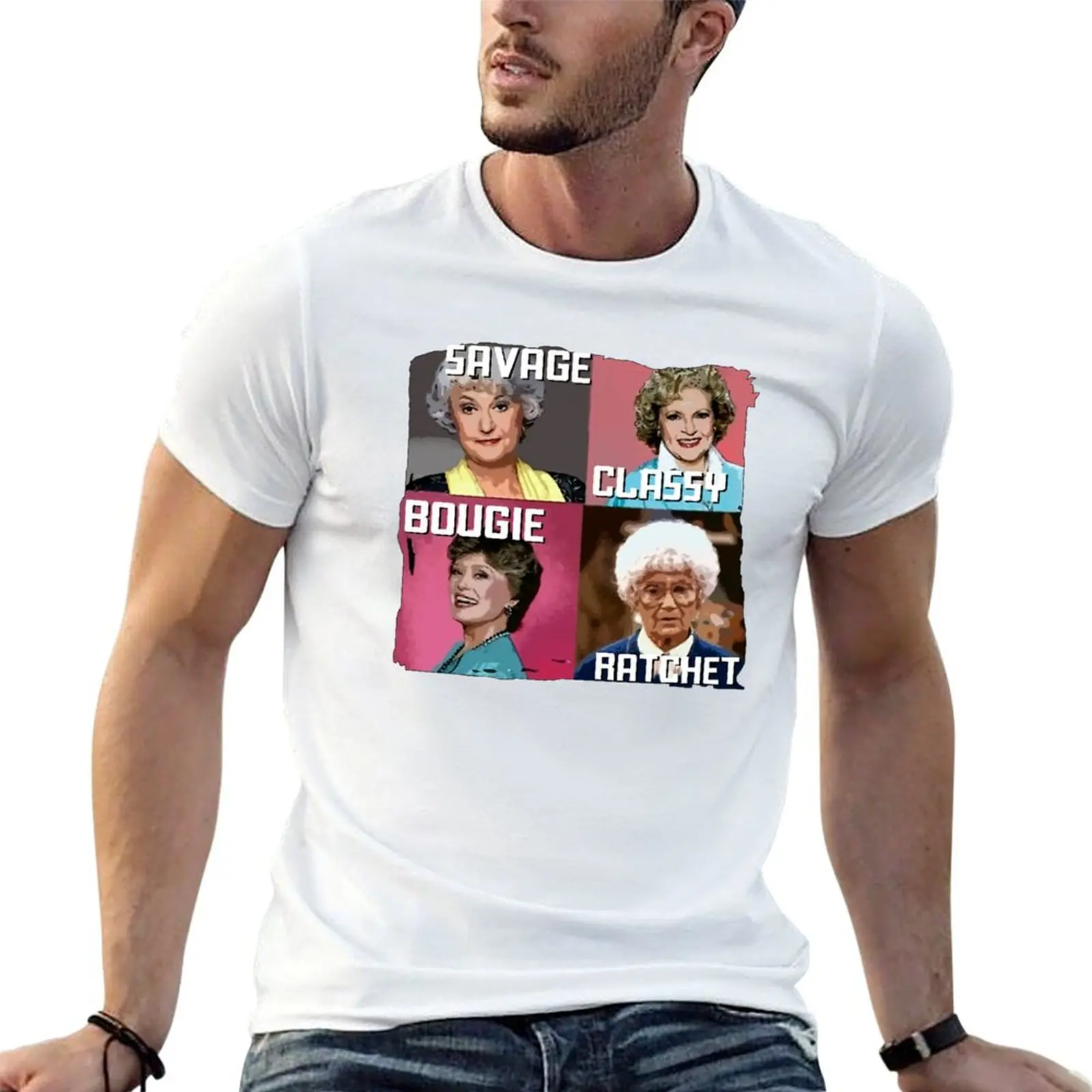 Футболка The Golden Girls Savage Clássy Bougie Ratchet, хлопковые футболки, высококачественная хлопковая футболка, 100% хлопок