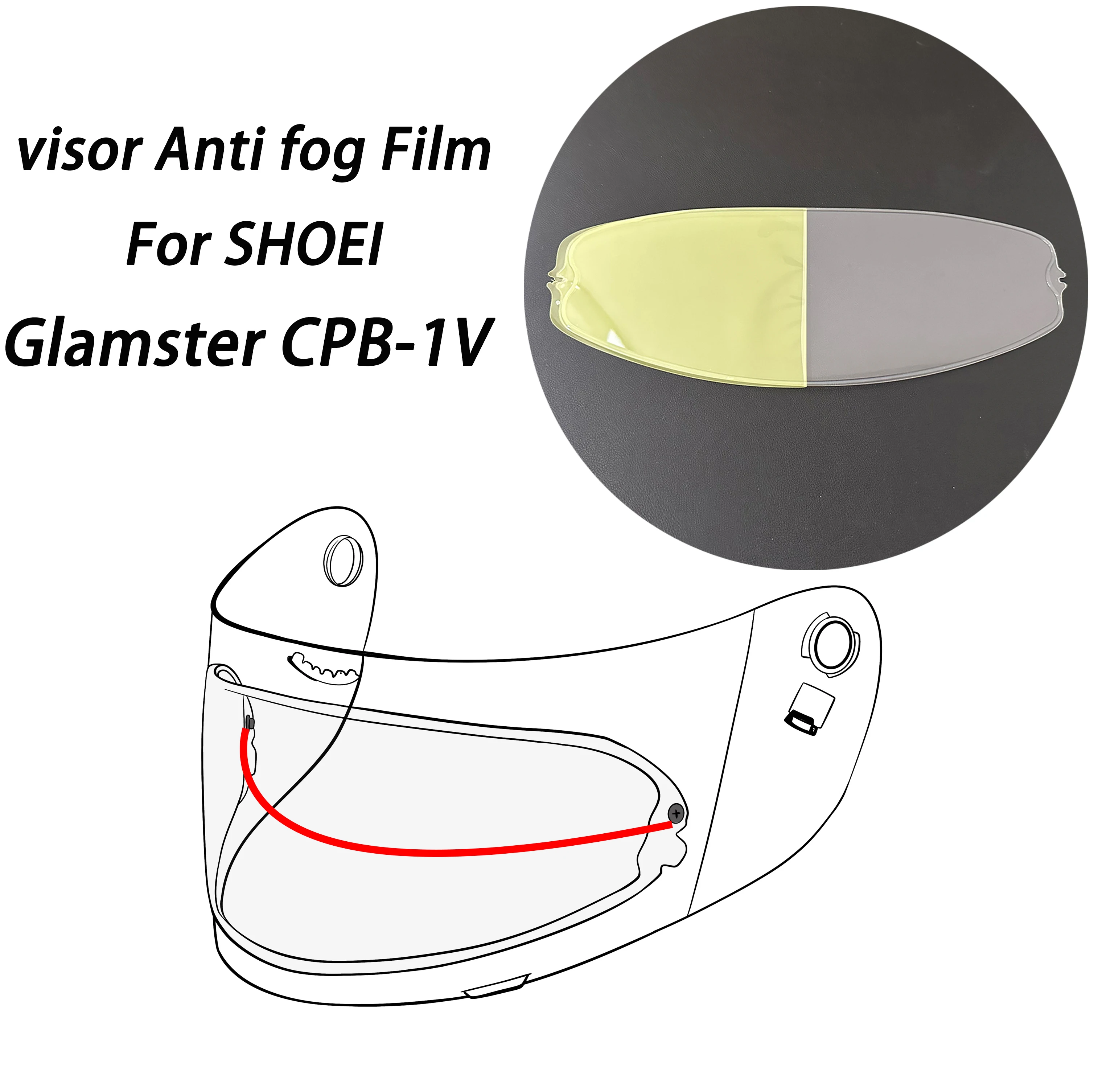 

Motorcycle Helmet Film Anti Fog Film For Shoei Glamster CPB-1V Visor Shield Fog Resistant