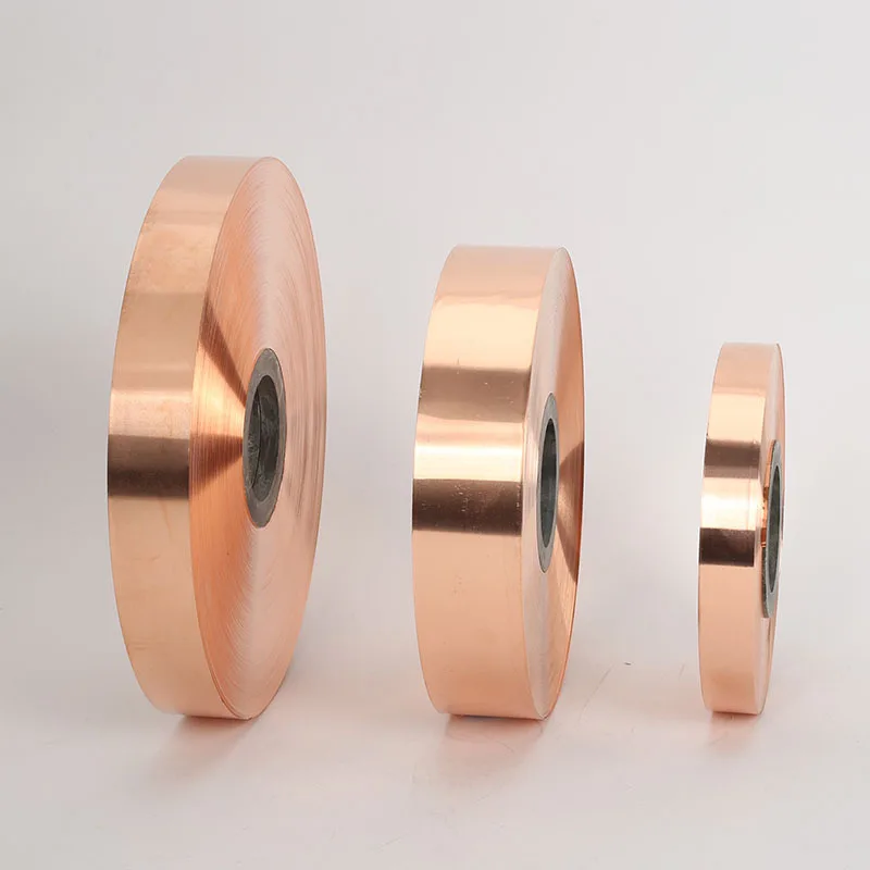 T2 Pure Copper Foil Strip Metal Red Copper Plate Sheet Narrow Strip Length 1M  Thick 0.02/0.03~0.09mm Width 10-100mm