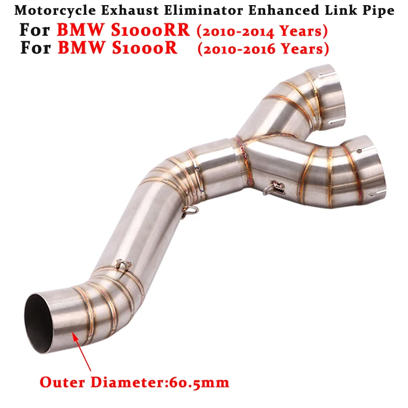 

Motorcycle Exhaust Escape Modified 60mm Muffler Mid Link Pipe For BMW S1000RR S1000R S1000 RR R 2010 - 2015 2016