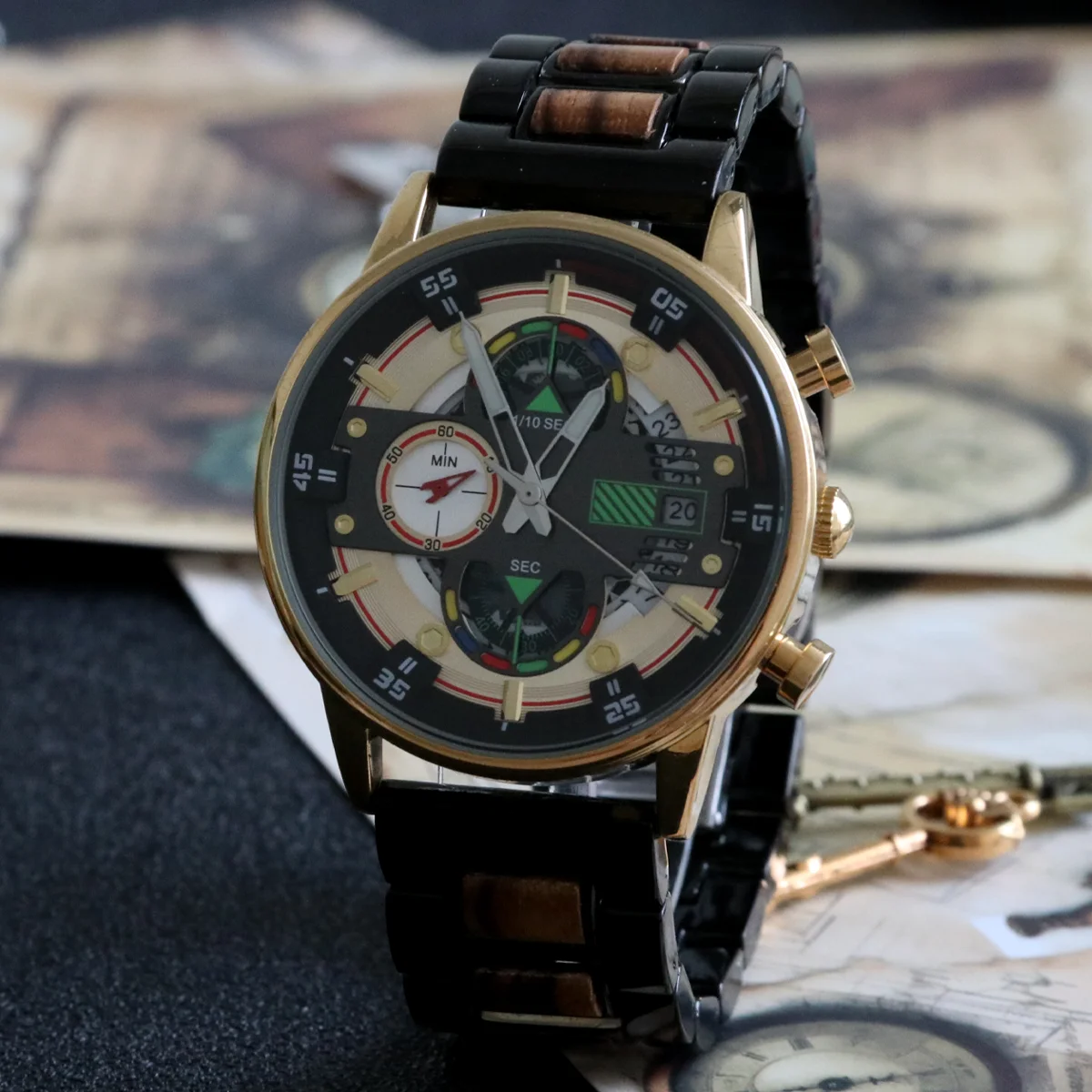 Wood Watch for Men Luxury Watch Unique Designs Timepieces Chronograph Ckock Men\'s Wooden Wrist Wacthes Gift Drop Shipping