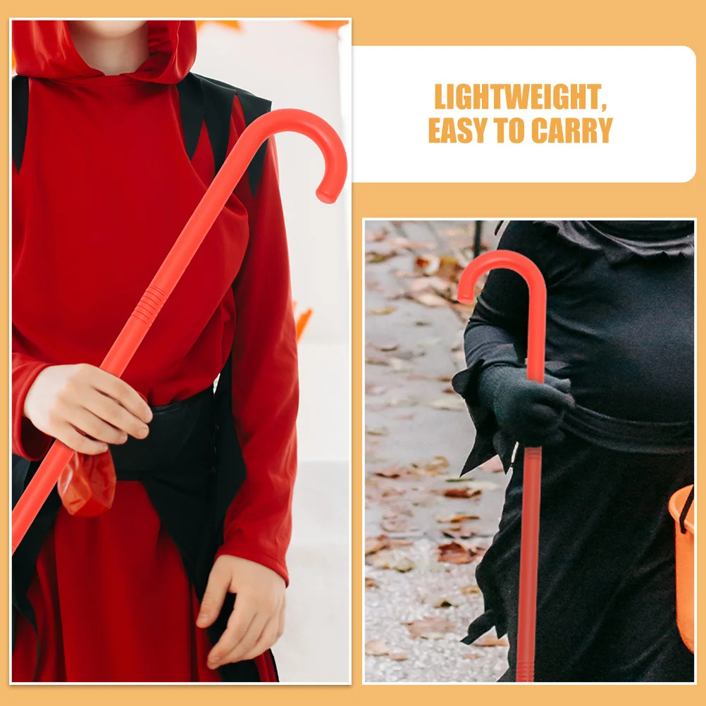 

2Pcs Kids Cosplay Cane Prop Jazz Dance Crutch Halloween Party Performance Decor Lightweight Spell Casting Stick