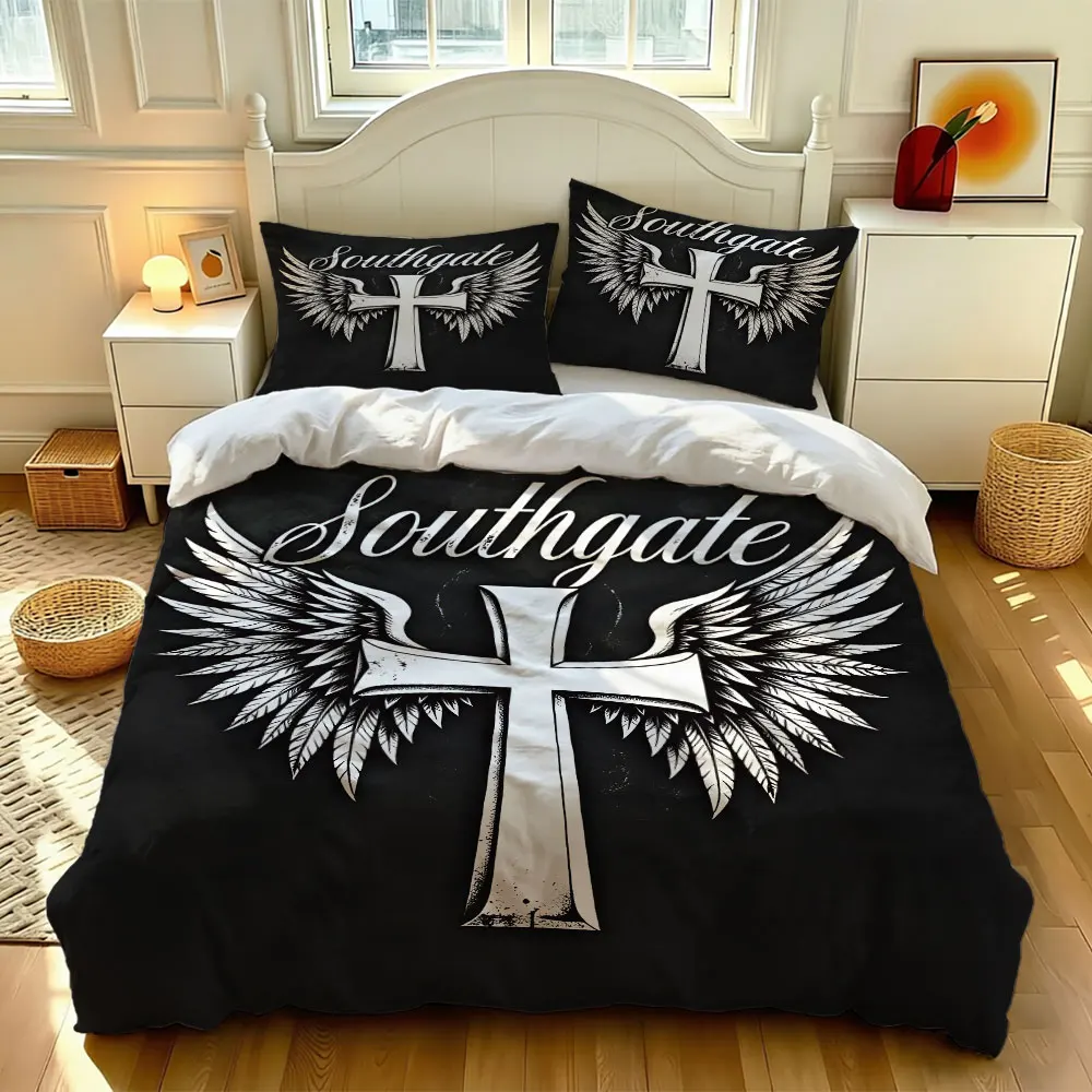 3PCS Cross-shaped Winged Available in Multiple Sizes, Soft Bedding Decoration, Machine-Washable