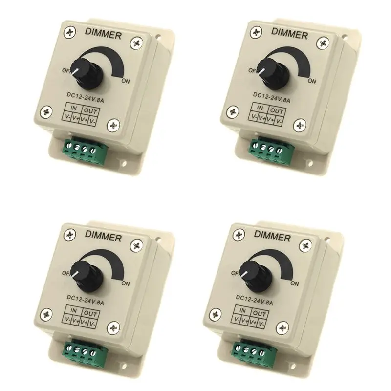 

Стабильный контроллер диммера LED 4X DC 12V-24V для регулировки одного цвета светодиодных лент 5050 3528