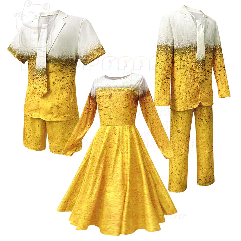 Heiße verkaufende Bierfest-Cosplay-Kostüme für Erwachsene, lustige Bier-3D-gedruckte Rollenspielkostüme, geeignet für Männer und Frauen, ausgefallene D