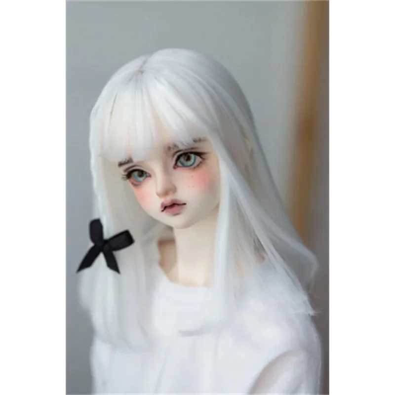 วิกผมสีฟ้าชมพูสำหรับตุ๊กตา BJD/DD วิกผมไหมทนความร้อนสูงสำหรับเด็กผู้หญิง ขนาด 1/3 1/4 1/6 วิกผมยาวตรงแบบถักเปีย อุปกรณ์เสริมสำหรับตุ๊กตา (ไม่รวมตุ๊กตา)