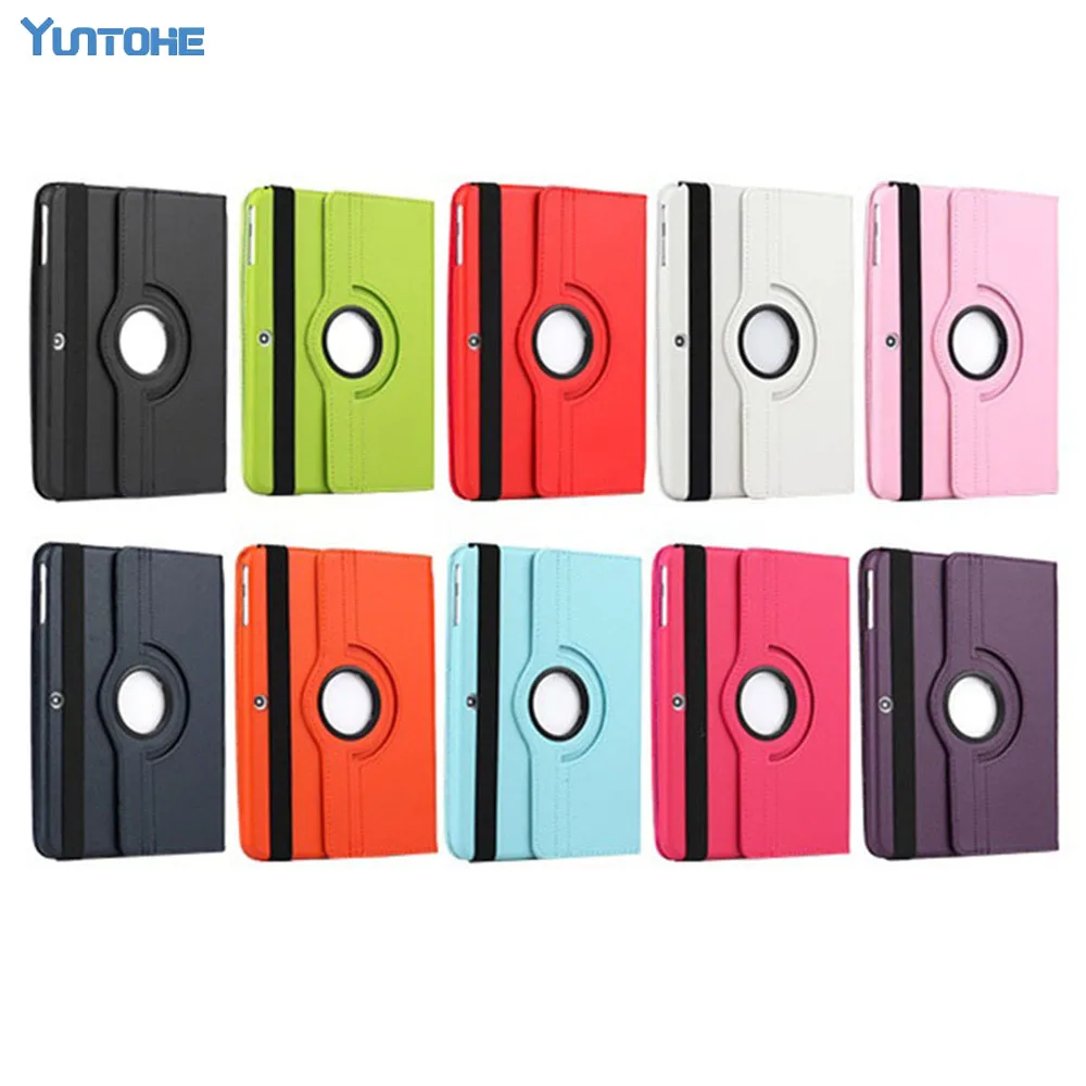 100pcs/lot 360 Rotating Leather Stand Case Cover For Samsung Galaxy Tab 3 10.1 P5200 P5210 P5220 Tablet